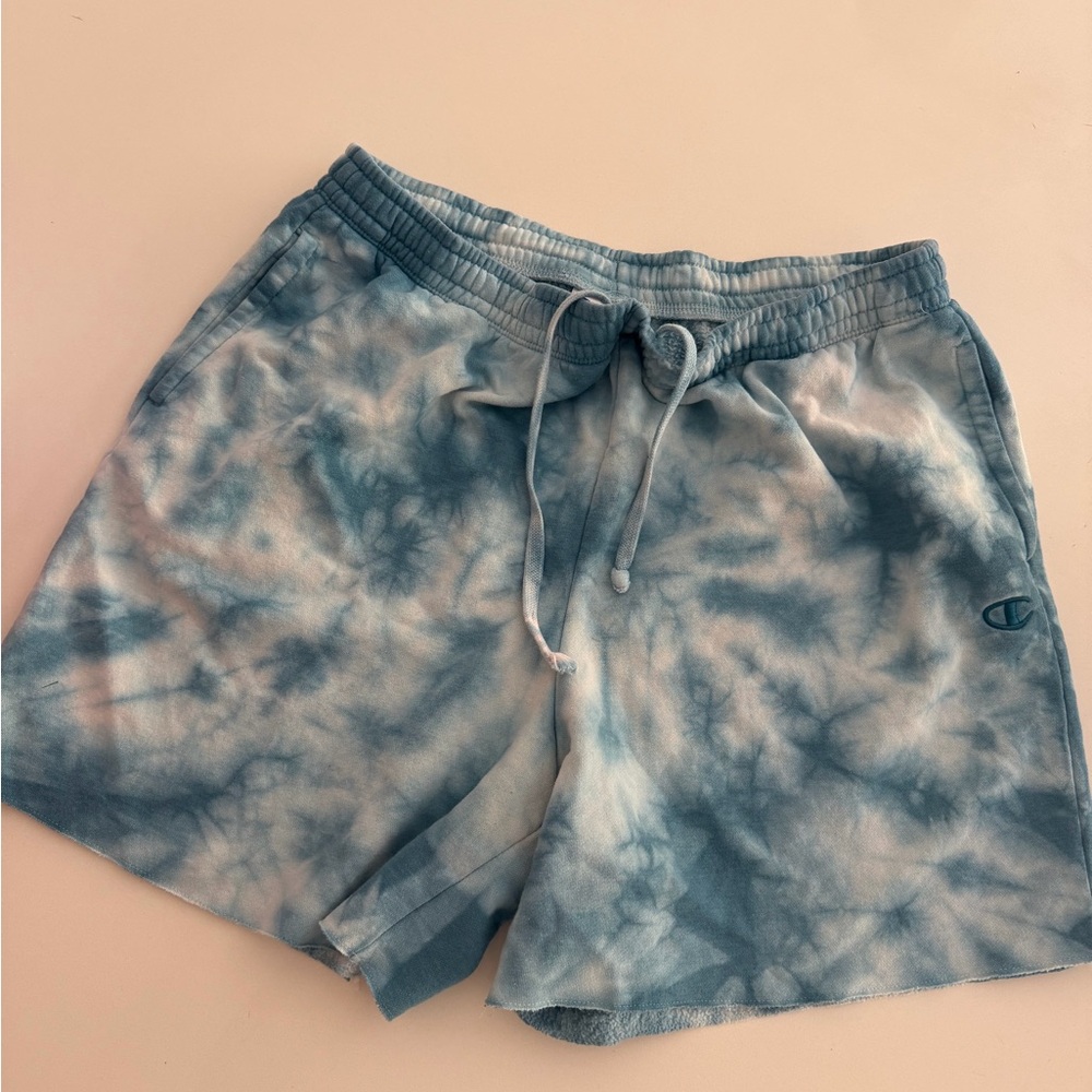 Champion Tie-Dye Shorts - Blue and White
